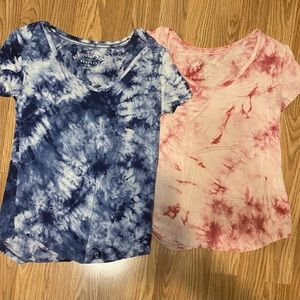 Two tie-dye v-neck tshirts from Aeropostale